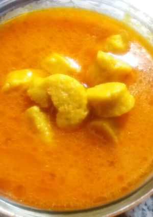 A picture of Gatta ki sabji.
