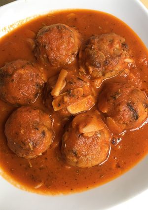 Foto resep Vegan Meatballs Tomato Sauce Olivoila🌿 (Vegan-Plant Based)