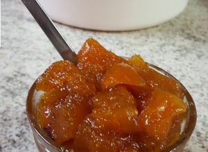 Una foto de Dulce De Calabacín En Cuadritos