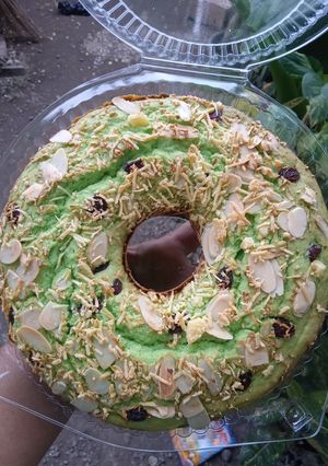 Foto resep Bolu tape pandan full toping