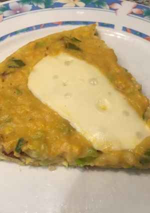 Una foto de Budín de choclo y puerro light! Muy fácil!