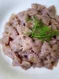 Farfalle con crema di cavolo viola e finocchio