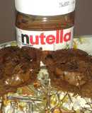 Muffins de chocolate rellenos con nutella