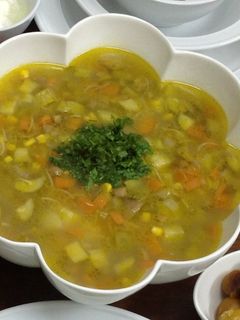 صورة لوصفة طريقة عمل شوربة خضار وذرة