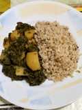 Saag Aloo. Patatas con espinacas