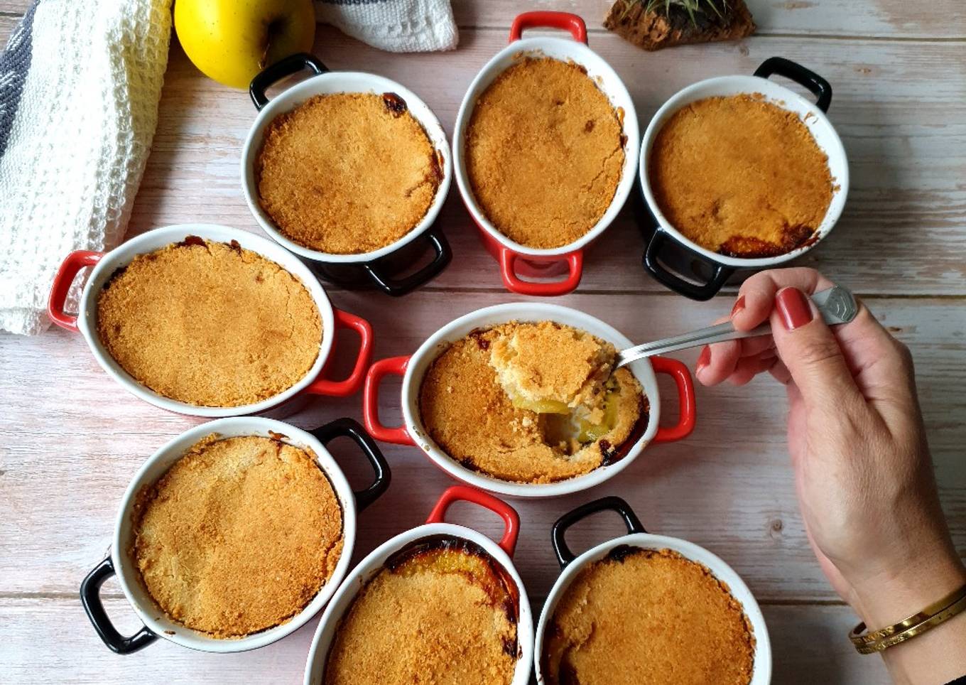 Crumble pommes kiwis