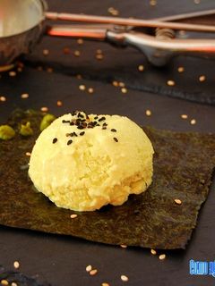 Una foto de Helado de wasabi