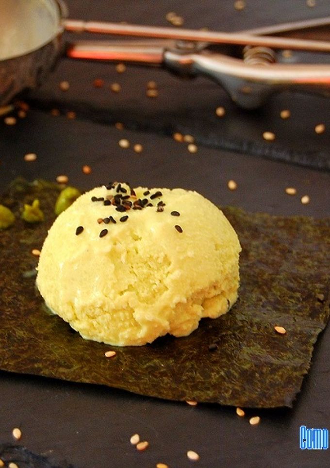 Una foto de Helado de wasabi