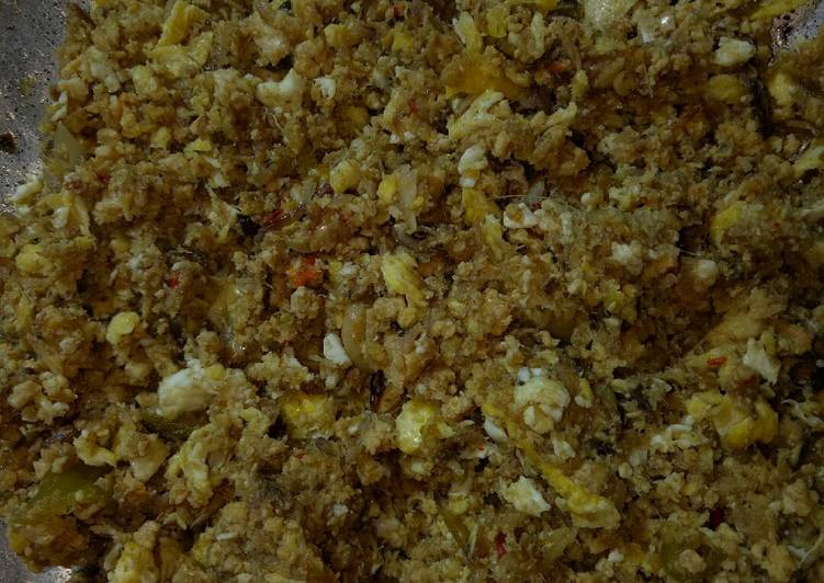 Orak arik tahu telur pedho