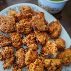 Carrot and Parsnip Bhajis A picture of Carrot and Parsnip Bhajis.