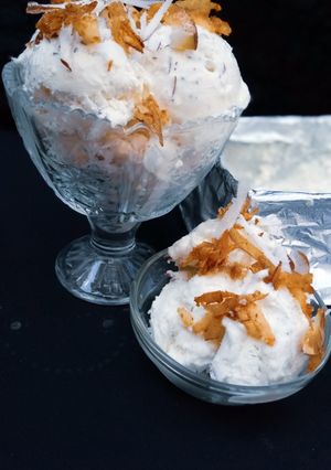 A picture of Coconut ice cream.
