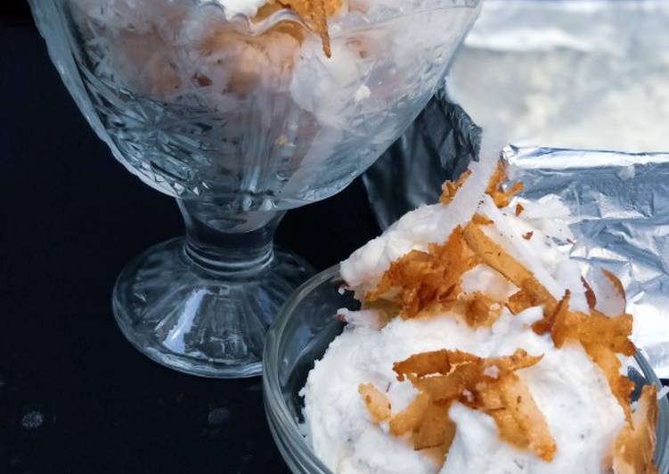 Coconut ice cream Coconut ice cream