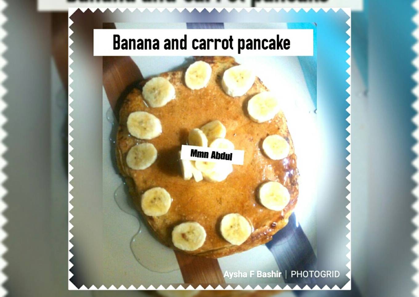 Carrot and banana pancake
