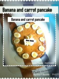 A picture of Carrot and banana pancake.