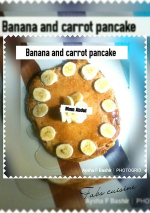 A picture of Carrot and banana pancake.