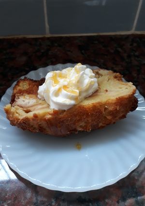 Una foto de Budín de pan con caramelo