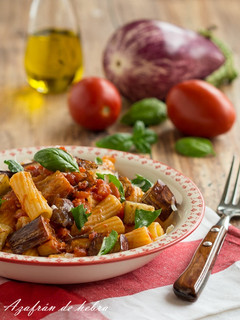 Una foto de Pasta con berenjenas - Pasta alla Norma