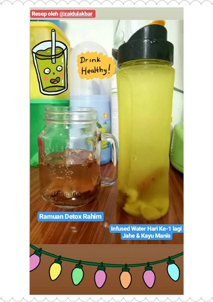 Resep Infused Water Rimpang *8 & Detox Rahim oleh Rhcma 'mutz ...