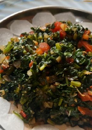 A picture of Raddish leafy vegetable sabji.