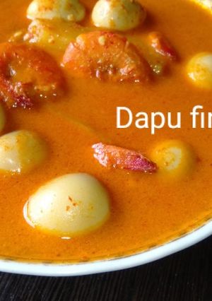 Foto resep Rendang udang + telor puyuh / kuah rendang / rendang padang