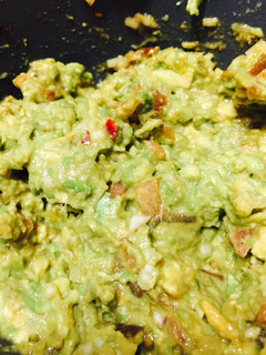 Una foto de Guacamole vegano