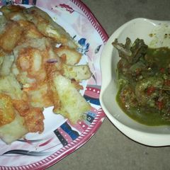 A picture of Golden yam and pepper soup.