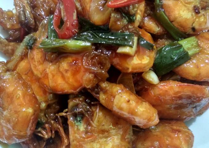 Udang goreng saus mentega madu