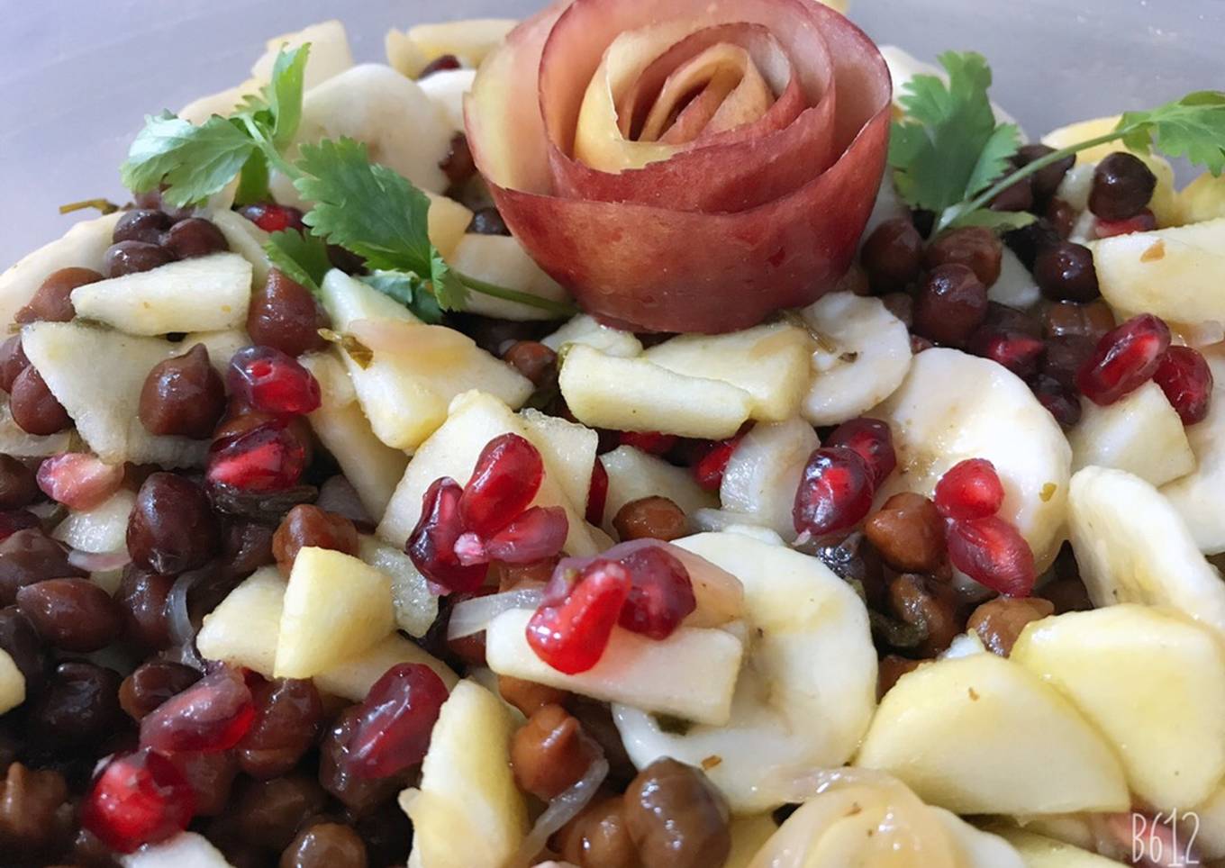 Mix fruit chana chaat with imli sauce🤗