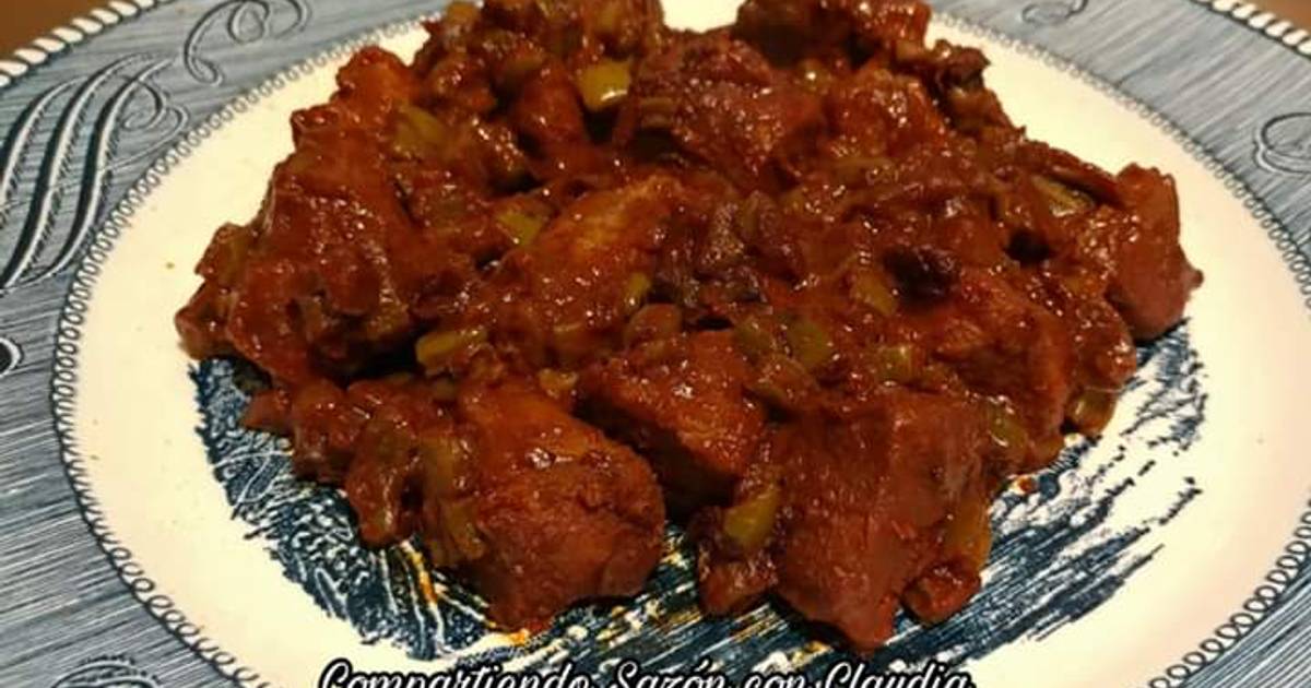 Carne de res con nopales y Chile colorado🌺 Receta de Compartiendo sazón