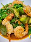 กุ้งผัดมะเขือยาว