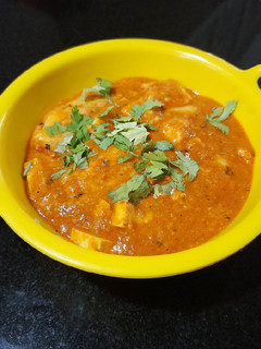 A picture of Paneer Butter masala sabji (no onion no garlic).