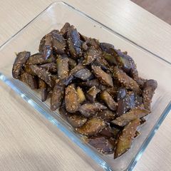 A picture of “UMAI” grilled eggplants 🍆.