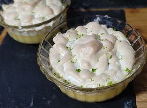 Foto principal de Crema de limón y merengue casero con menta