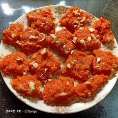 A picture of Orange Burfi.