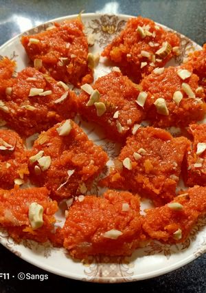 A picture of Orange Burfi.