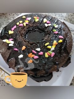 عکسی از دستور کیک کاکائویی با سس شکلاتی 😋