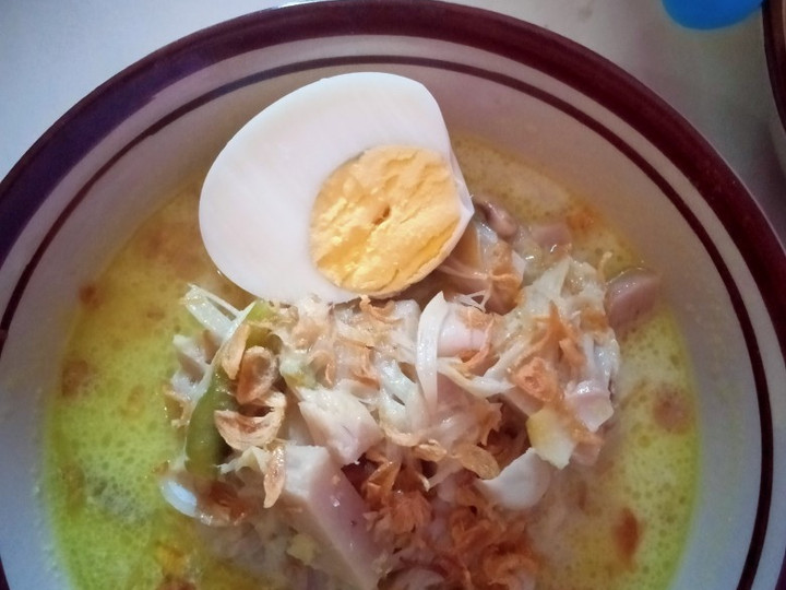 Resep: Lontong sayur ayam suwir Enak Terbaru