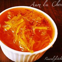 A picture of Instant Aam Ka Choonda / Gujarati Style Sweet Mango Pickle.