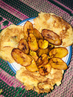 A picture of Fried plantain & egg🥚🍳.