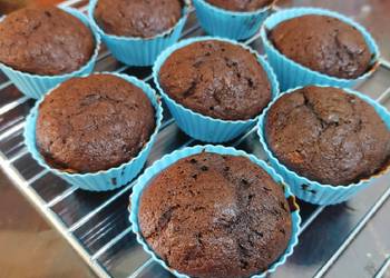 Resep Mudah Choco Banana Muffin Super Moist - No Mixer Nikmat Lezat