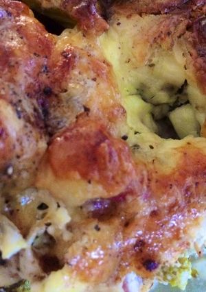 Une photo de Gratin de brocolis & lardons 🥦