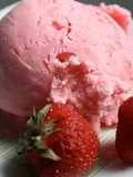 Helado de fresa casero
