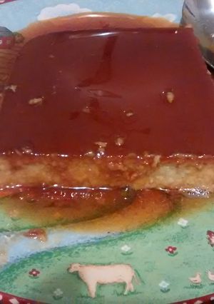 Una foto de Flan Napolitano con queso