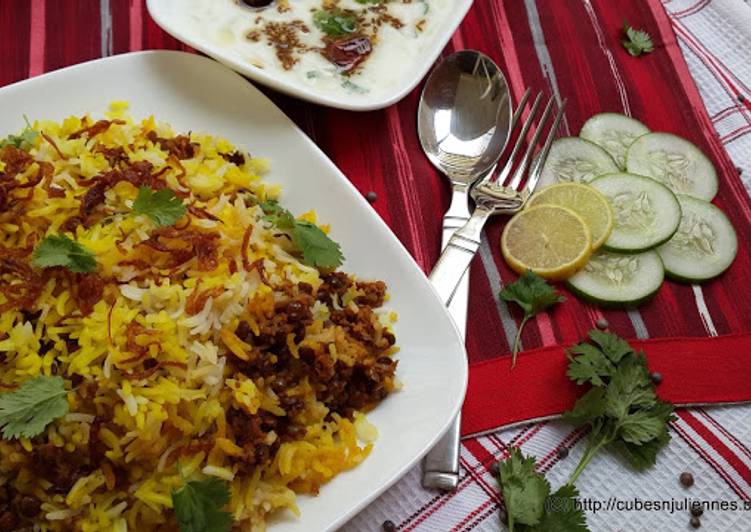 Recipe of Favorite Keema masoor biryani