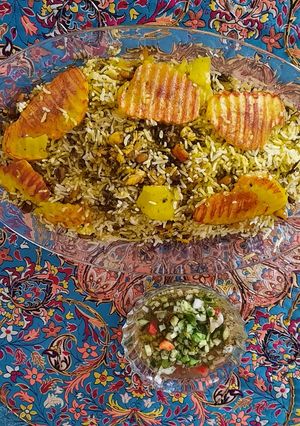 عکسی از دستور لوبیا پلو