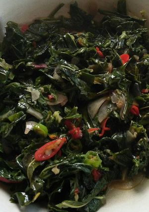 Foto resep Tumis Daun Singkong Teri