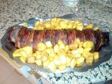 Rollo de carne crujiente