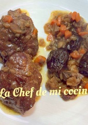 Una foto de Carrillada de cerdo con salsa de manzana y ciruelas (Multicook pro de Tefal)