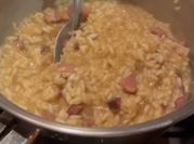 Uma foto de bacon risoto