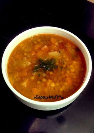 عکسی از دستور عدسی با هویج